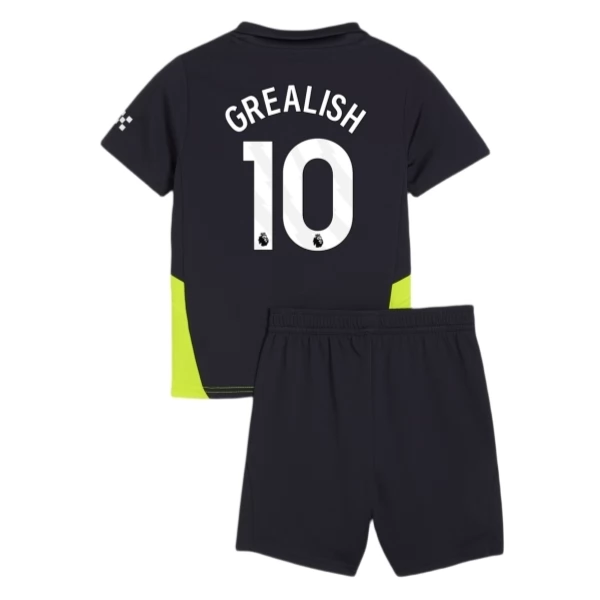Manchester City Jack Grealish 10 Barn Borte Draktsett 2024 2025 Fotballdrakter