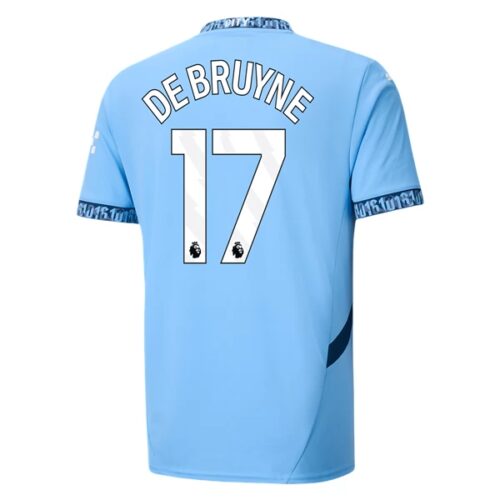 Manchester City Kevin De Bruyne 17 Hjemmedrakt 2024 25 Fotballdrakter
