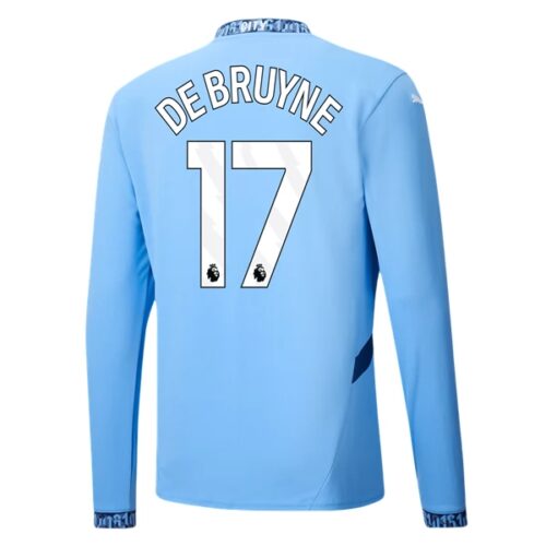 Manchester City Kevin De Bruyne 17 Hjemmedrakt 2024 25 Fotballdrakter Langermet