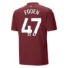 Manchester City Phil Foden 47 Tredjedrakt 2024 25 Fotballdrakter