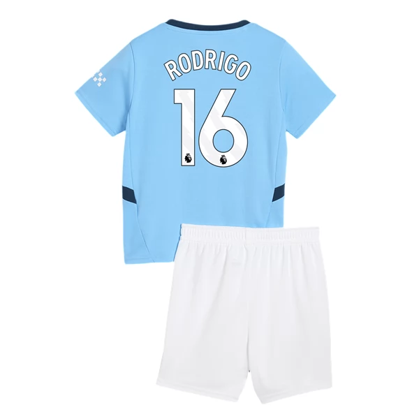 Manchester City Rodrigo 16 Barn Hjemme Draktsett 2023 2024 Fotballdrakter