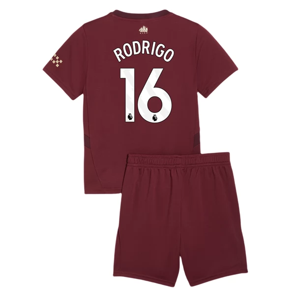 Manchester City Rodrigo 16 Barn Tredje Draktsett 2023 2024 Fotballdrakter