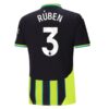 Manchester City Rúben 3 Bortedrakt 2024 25 Fotballdrakter
