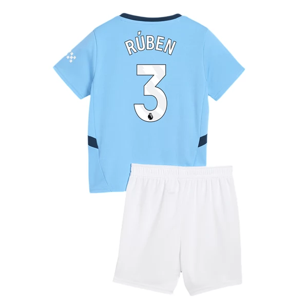 Manchester City Rúben 3 Barn Hjemme Draktsett 2024 2025 Fotballdrakter