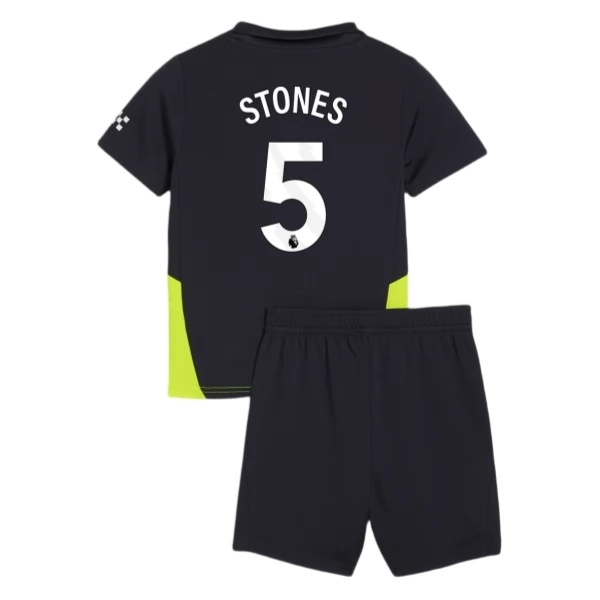 Manchester City Stones 5 Barn Borte Draktsett 2024 2025 Fotballdrakter