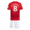 Manchester United BFernandes 8 Barn Hjemme Draktsett 2024 25 Fotballdrakter