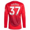 Manchester United Mainoo 37 Hjemmedrakt 2024 25 Fotballdrakter Langermet