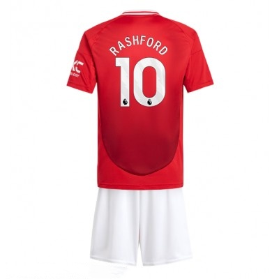 Manchester United Marcus Rashford 10 Barn Hjemme Draktsett 2024-25 Fotballdrakter