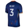 Nederland De Ligt 3 Bortedrakt 2024 Fotballdrakter