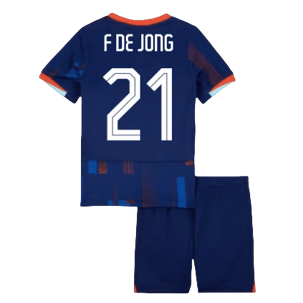 Niederlande F.De Jong 21 Barn Borte Draktsett 2024 Fotballdrakter
