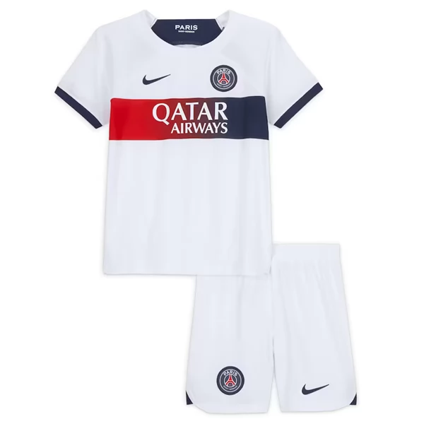 Paris Saint Germain PSG Barn Borte Draktsett 2023-24 Fotballdrakter