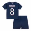 Paris Saint Germain PSG Fabian 8 Barn Hjemme Draktsett 2023 2024 Fotballdrakter