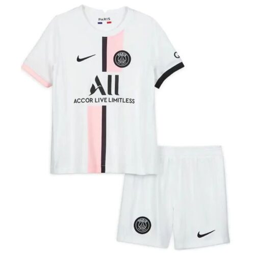 Paris Saint Germain PSG Barn Borte Draktsett 2021 22 Fotballdrakter