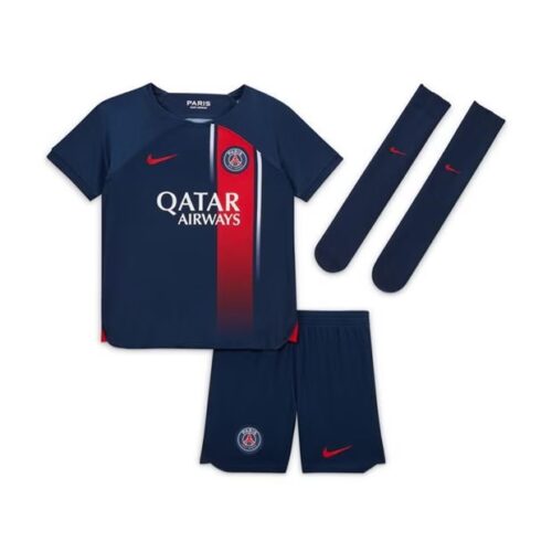 Paris Saint Germain PSG Barn Hjemme Draktsett 2023 24 Fotballdrakter