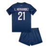 Paris Saint Germain PSG LHernandez 21 Barn Hjemme Draktsett 2024 25 Fotballdrakter
