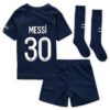 Paris Saint Germain PSG Lionel Messi 30 Barn Hjemme Draktsett 2022 23 Fotballdrakter