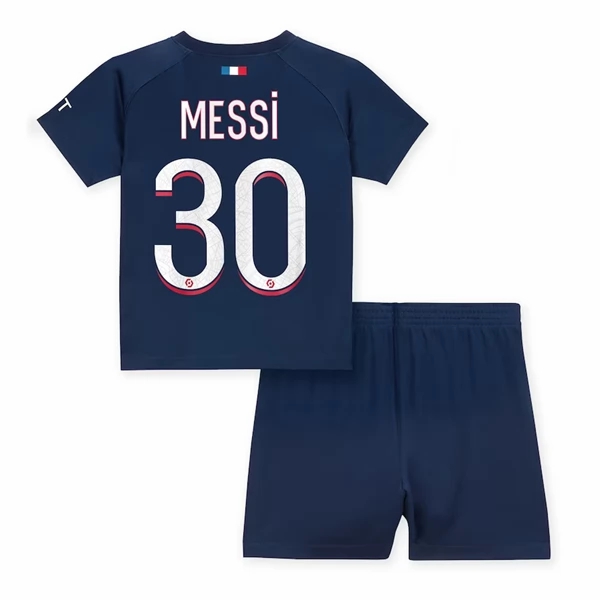Paris Saint Germain PSG Lionel Messi 30 Barn Hjemme Draktsett 2023 2024 Fotballdrakter