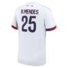 Paris Saint Germain PSG NMendes 25 Bortedrakt 2024 25 Fotballdrakter
