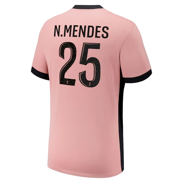 Paris Saint Germain PSG N.Mendes 25 Tredjedrakt 2024-25 Fotballdrakter