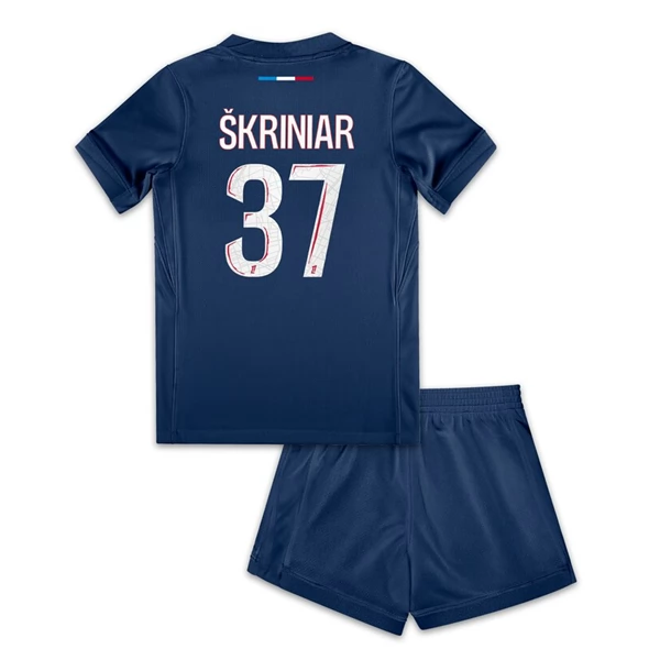 Paris Saint Germain PSG Skriniar 37 Barn Hjemme Draktsett 2024-25 Fotballdrakter