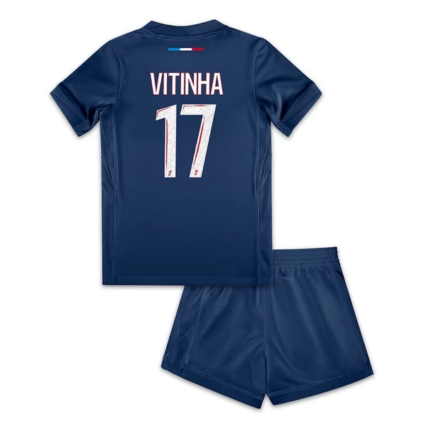 Paris Saint Germain PSG Vitinha 17 Barn Hjemme Draktsett 2024-25 Fotballdrakter