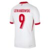 Polen Robert Lewandowski 9 Hjemme Fotballdrakter 2024
