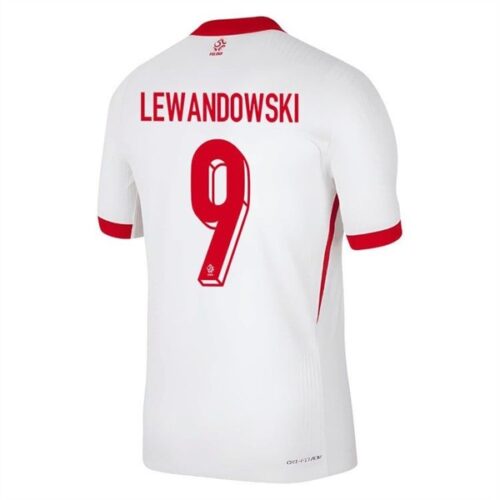 Polen Robert Lewandowski 9 Hjemme Fotballdrakter 2024