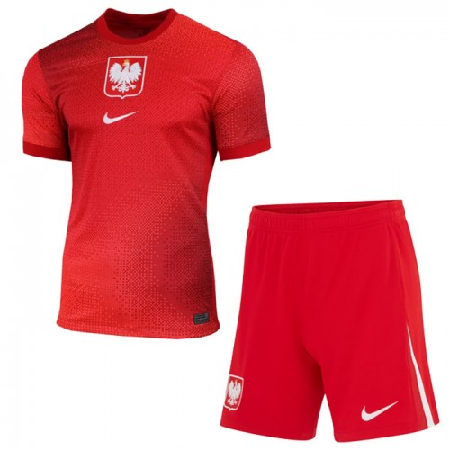 Polen Barn Borte Draktsett 2024 Fotballdrakter