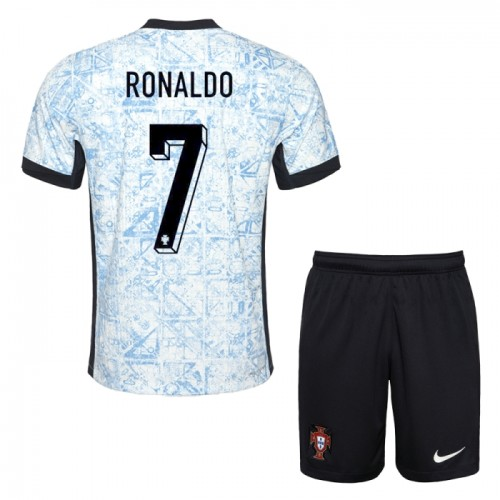Portugal Ronaldo 7 Barn Borte Draktsett 2024 Fotballdrakter