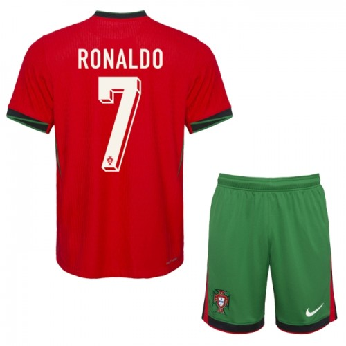 Portugal Ronaldo 7 Barn Hjemme Draktsett 2024 Fotballdrakter