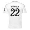 Real Madrid Antonio Rüdiger 22 Hjemmedrakt 2024 25 Fotballdrakter