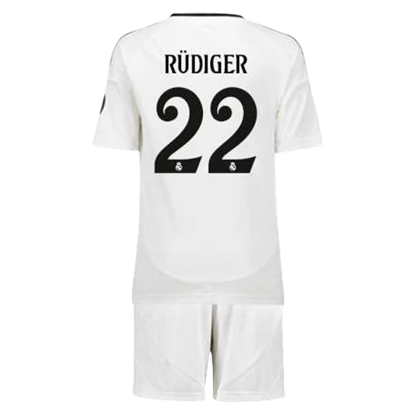Real Madrid Antonio Rüdiger 22 Barn Hjemme Draktsett 2024 2025 Fotballdrakter