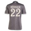 Real Madrid Antonio Rüdiger 22 Tredjedrakt 2024 25 Fotballdrakter