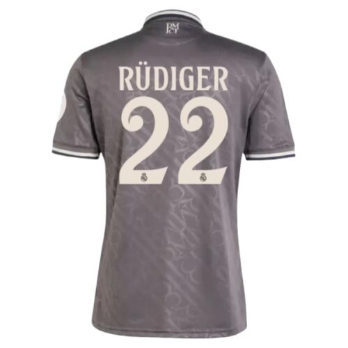 Real Madrid Antonio Rüdiger 22 Tredjedrakt 2024 25 Fotballdrakter