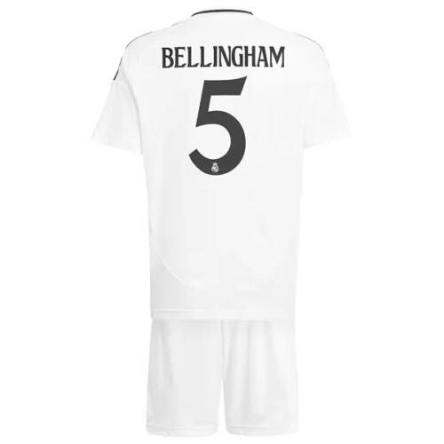 Real Madrid Bellingham 5 Barn Hjemme Draktsett 2024 2025 Fotballdrakter