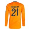 Real Madrid Brahim 21 Bortedrakt 2024 25 Fotballdrakter Langermet