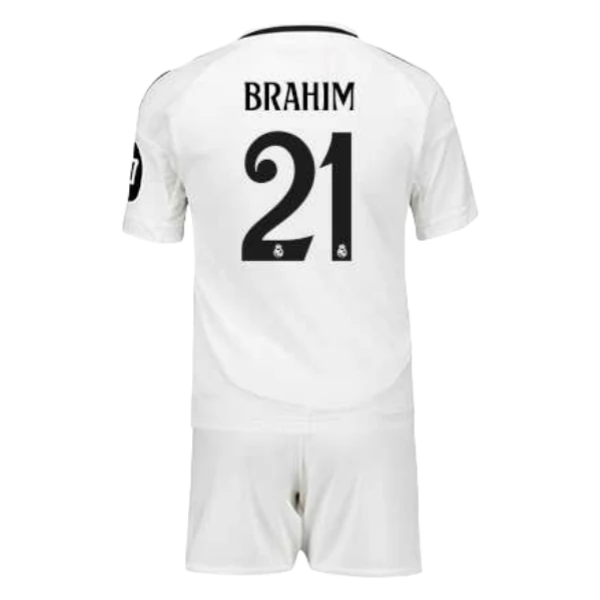 Real Madrid Brahim 21 Barn Hjemme Draktsett 2024 2025 Fotballdrakter