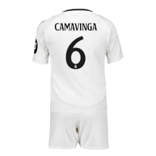 Real Madrid Camavinga 6 Barn Hjemme Draktsett 2024 25 Fotballdrakter