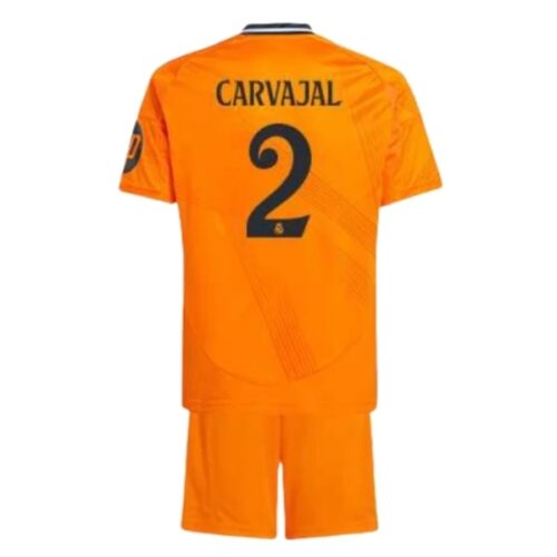 Real Madrid Carvajal 2 Barn Borte Draktsett 2024 2025 Fotballdrakter