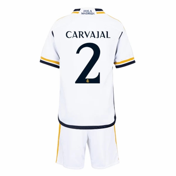 Real Madrid Carvajal 2 Barn Hjemme Draktsett 2023 2024 Fotballdrakter