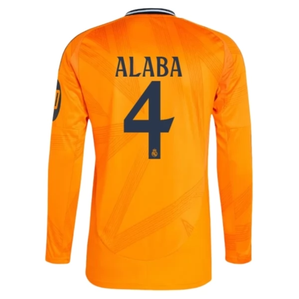 Real Madrid David Alaba 4 Bortedrakt 2024-25 Fotballdrakter – Langermet