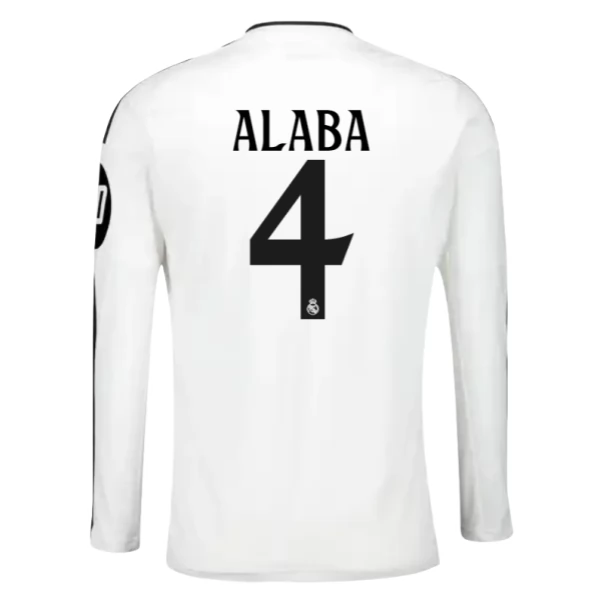 Real Madrid David Alaba 4 Hjemmedrakt 2024-25 Fotballdrakter – Langermet