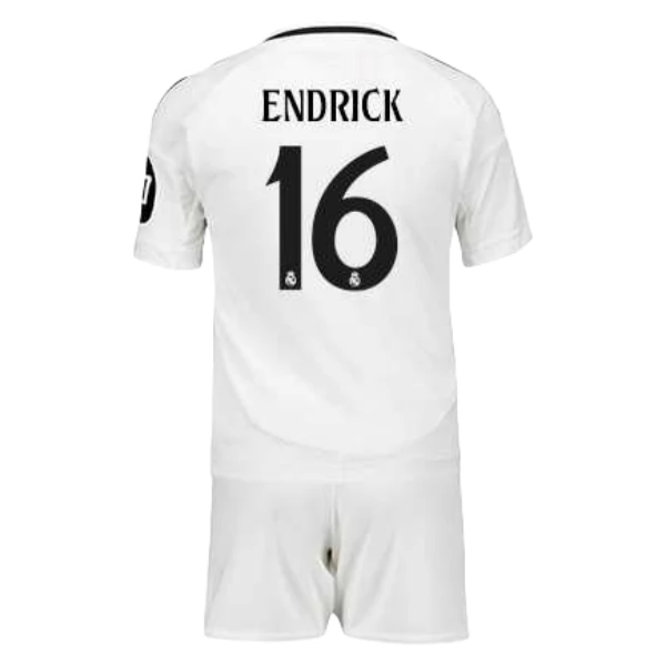 Real Madrid Endrick 16 Barn Hjemme Draktsett 2024-25 Fotballdrakter