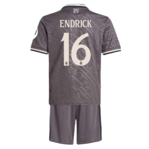 Real Madrid Endrick 16 Barn Tredje Draktsett 2024 25 Fotballdrakter