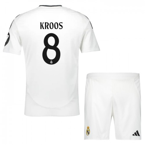 Real Madrid Kroos 8 Barn Hjemme Draktsett 2024 2025 Fotballdrakter