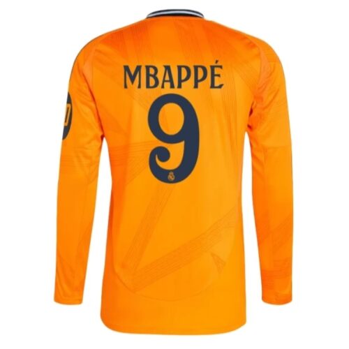 Real Madrid Mbappé 9 Bortedrakt 2024 25 Fotballdrakter Langermet