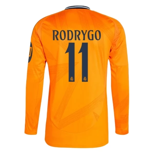 Real Madrid Rodrygo 11 Bortedrakt 2024-25 Fotballdrakter – Langermet