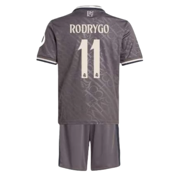 Real Madrid Rodrygo 11 Barn Tredje Draktsett 2024 2025 Fotballdrakter