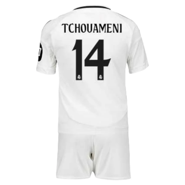 Real Madrid Tchouaméni 14 Barn Hjemme Draktsett 2024-25 Fotballdrakter