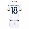 Real Madrid Tchouameni 18 Barn Hjemme Draktsett 2023 2024 Fotballdrakter